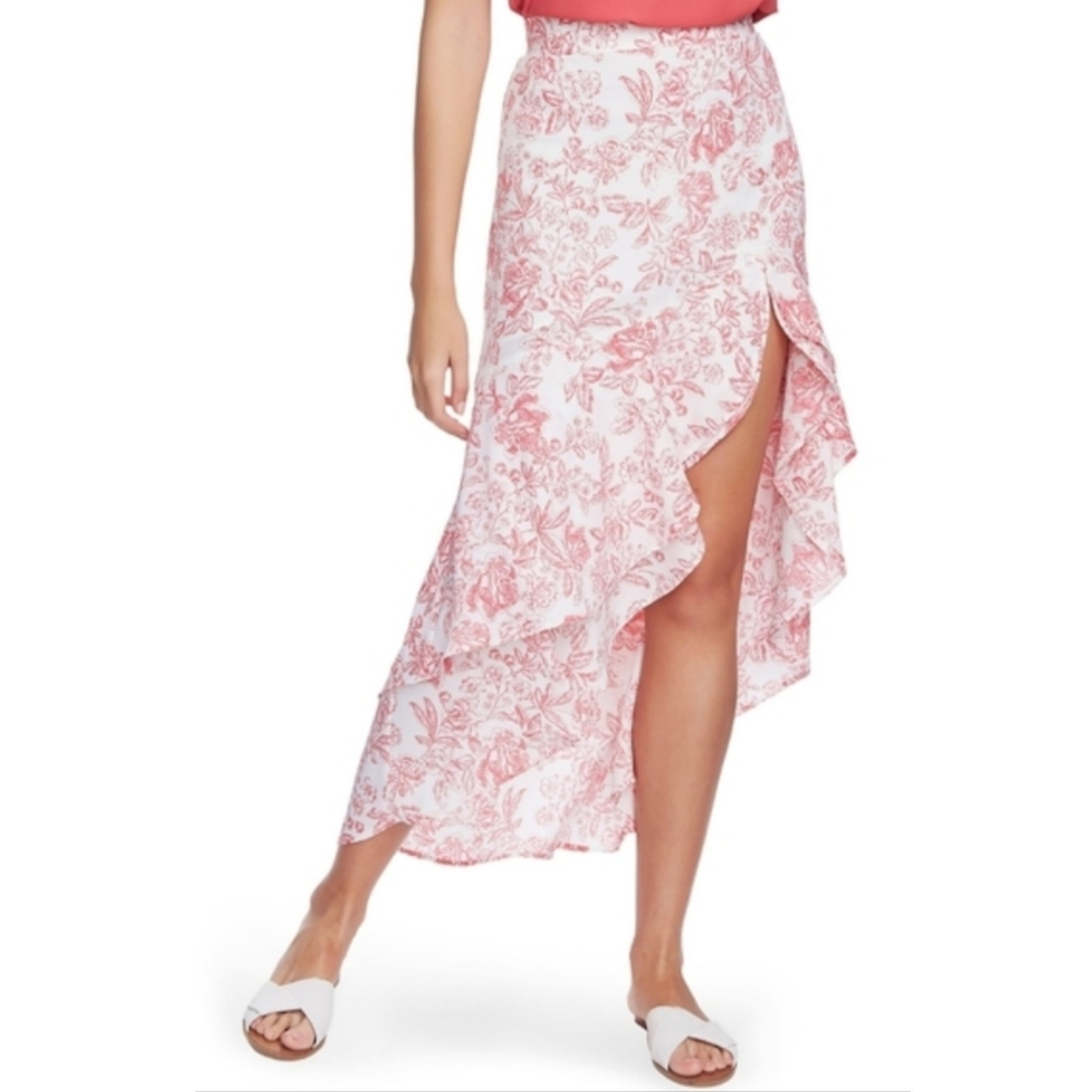 NWT 1.State Floral Layered Slit Maxi Skirt